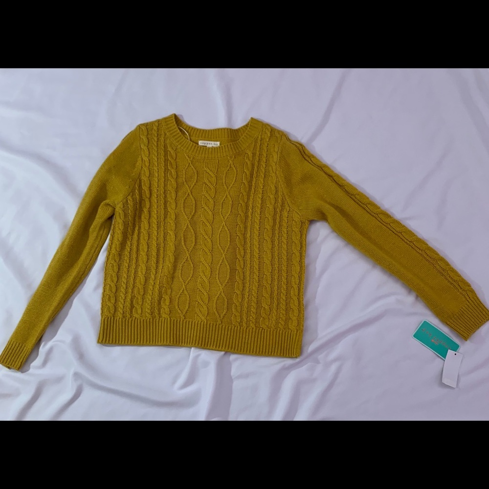 Cute Copper Key girls cable knit sweater!!!